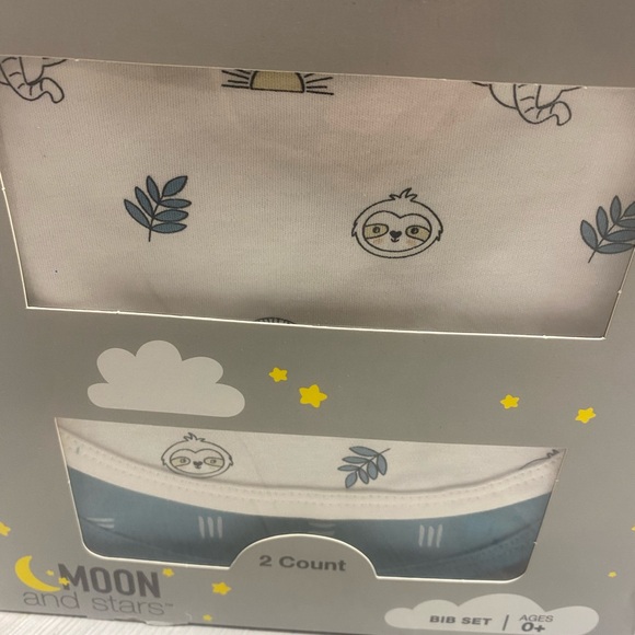 Baby Bib Set - Blue and White - Picture 2 of 8